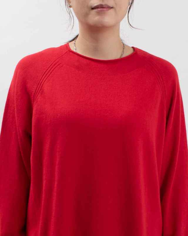 758-234 Bliss bunch 綿カシミヤ 前後差ラグランプルオーバー