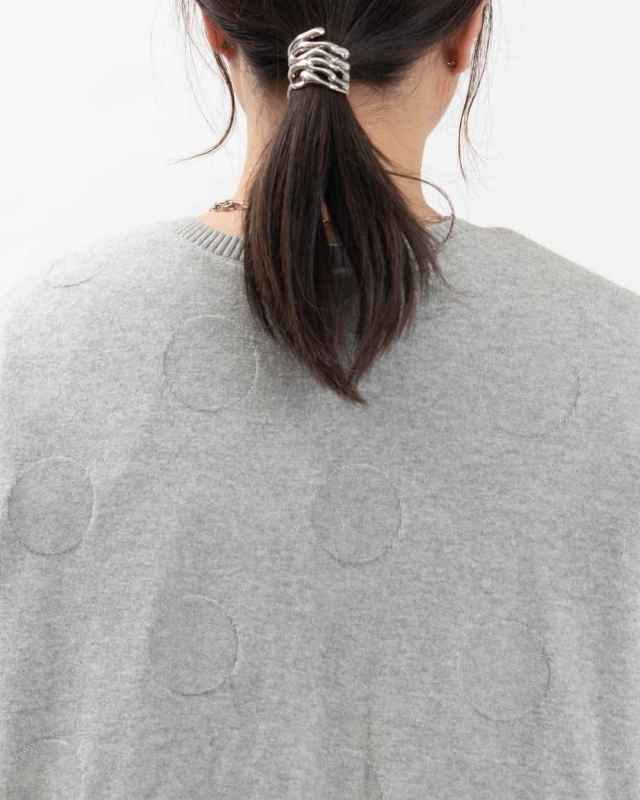 758-271 Bliss bunch 綿ニットドットジャガードドロップショルダーベスト