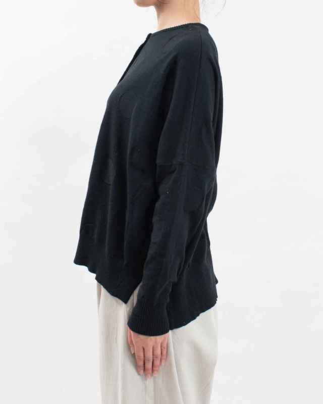 758-272 Bliss bunch 綿ニットドットジャガード前後差カーディガン