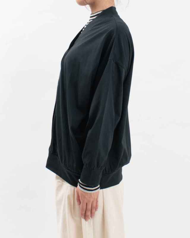 758-304 Bliss bunch オーガニックスプライ天竺 オーバーサイズVネックカーディガン