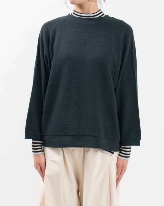 758-345 Bliss bunch リバイバルハニカム ラグランワイドプルオーバー（8分袖）