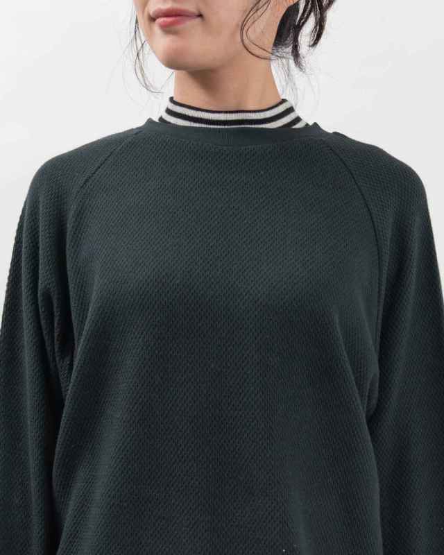 758-345 Bliss bunch リバイバルハニカム ラグランワイドプルオーバー（8分袖）