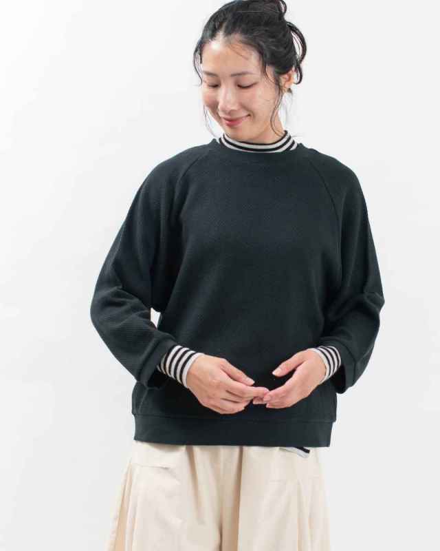 758-345 Bliss bunch リバイバルハニカム ラグランワイドプルオーバー（8分袖）