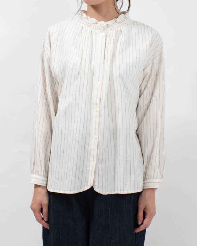 758-449 Bliss bunch ネックシャーリングブラウス