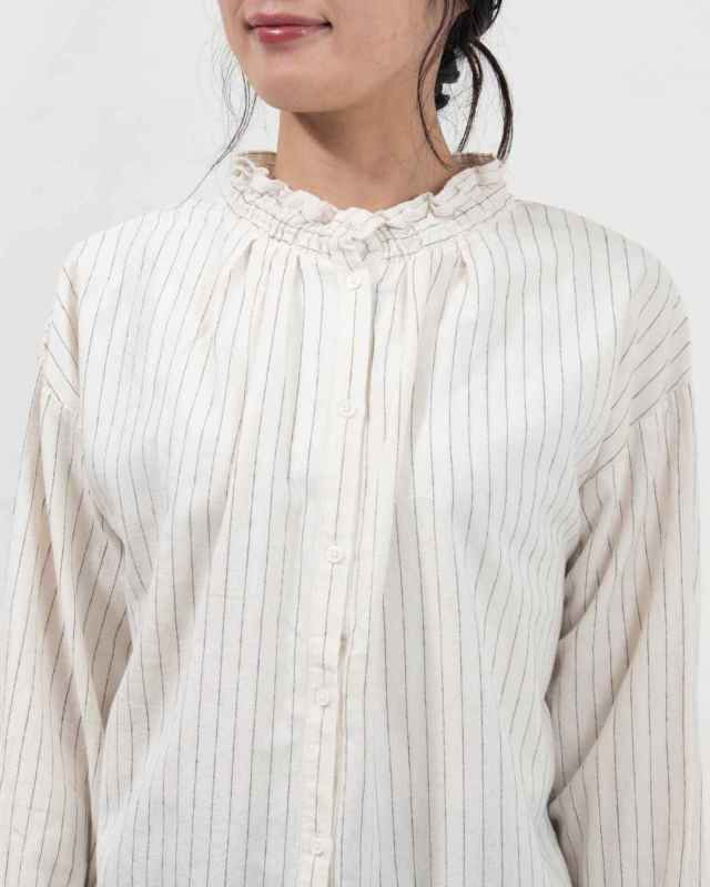 758-449 Bliss bunch ネックシャーリングブラウス