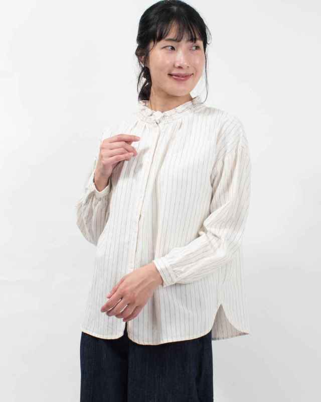 758-449 Bliss bunch ネックシャーリングブラウス