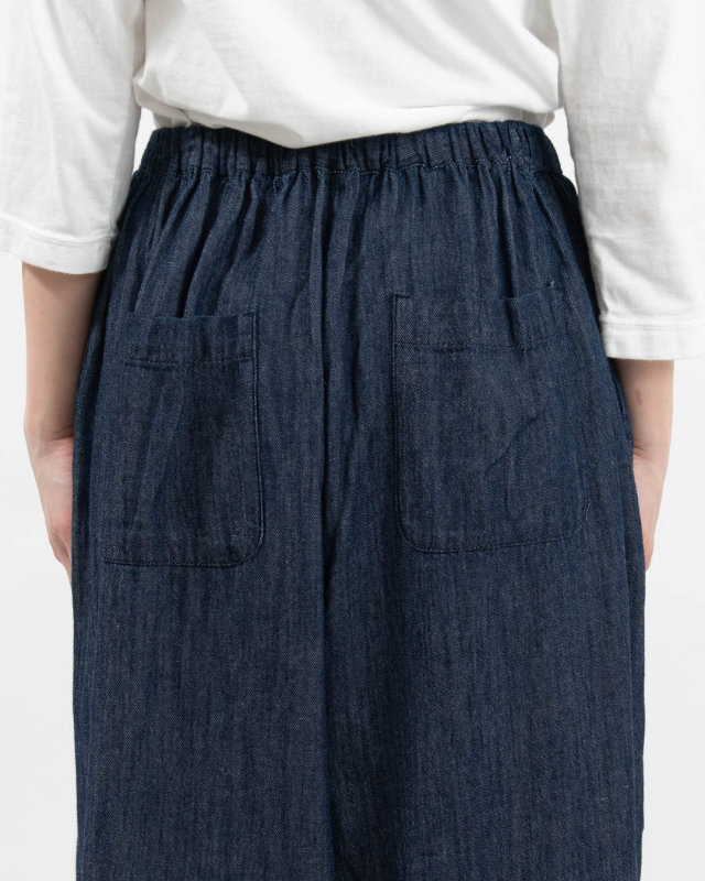 7601-7020 ista-ire 4.5oz綿麻甘撚りデニム　フレアパンツ