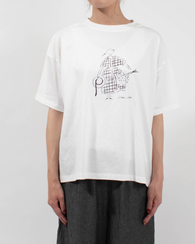7601-7450 ista-ire コットン天竺　女の子イラストTEE
