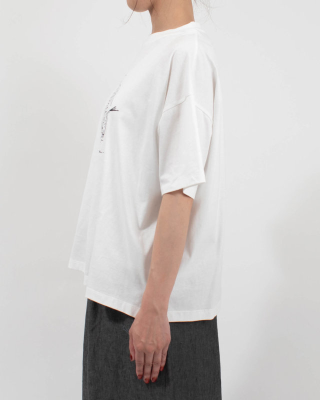 7601-7450 ista-ire コットン天竺　女の子イラストTEE