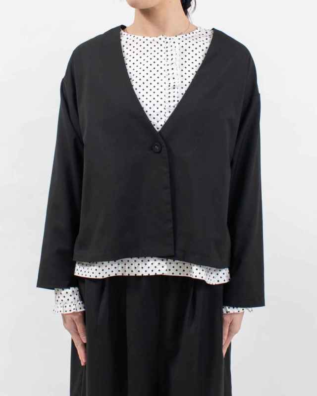 761-227 Bliss bunch Vネックバックギャザージャケット