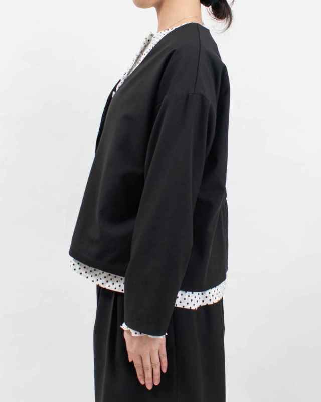 761-227 Bliss bunch Vネックバックギャザージャケット