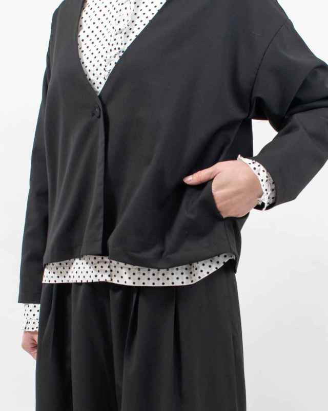 761-227 Bliss bunch Vネックバックギャザージャケット