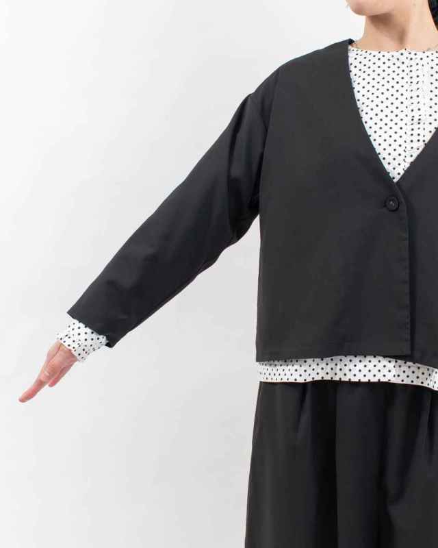 761-227 Bliss bunch Vネックバックギャザージャケット