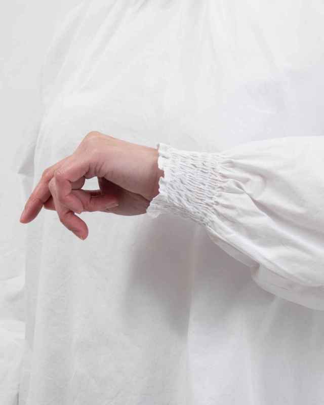 761-237 Bliss bunch バック釦フリル衿ブラウス