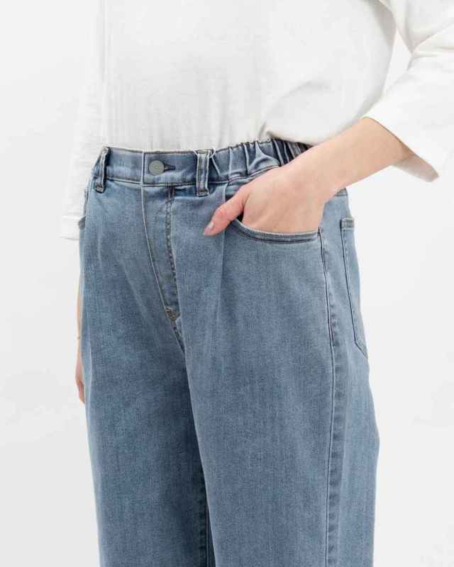 8114044　WWO 甘織デニムのタックパンツ 8114044