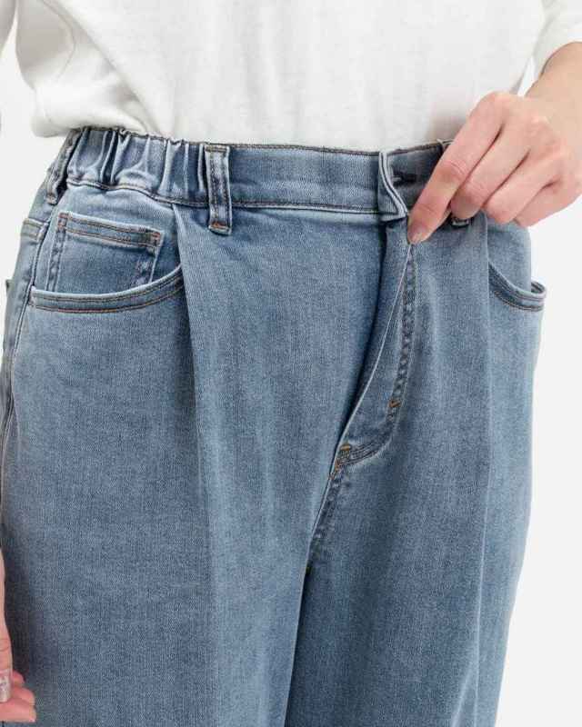 8114044　WWO 涼ふわデニムのタックパンツ(レディース・TRICKZIP)8114044