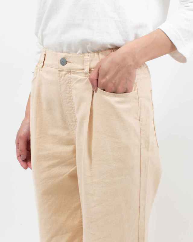 8115173 WWO ピーチライクコットンのタックパンツ