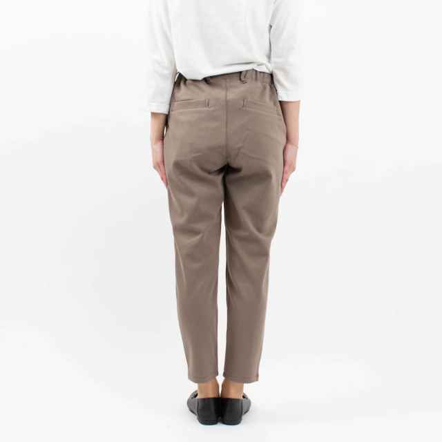 WWO あったか裏フリースニットツイルのタックテーパードパンツ 8133157/8134157