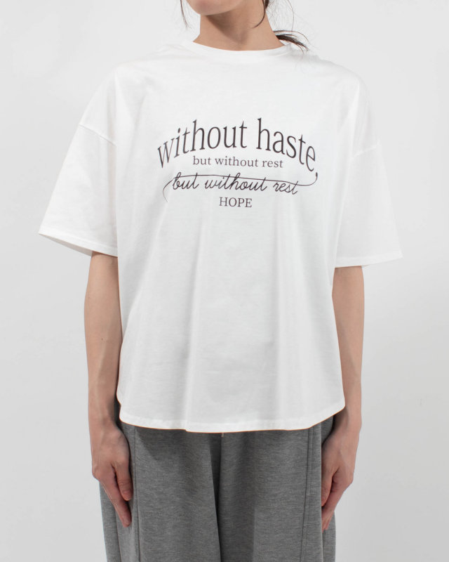 980-25109  vingtrois ドライタッチコットン フォントT [without haste]