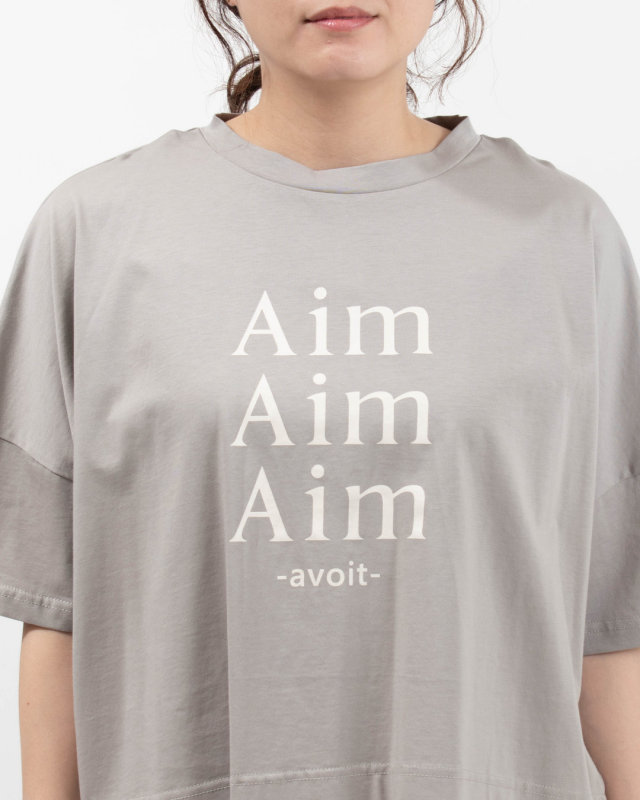 980-25110  vingtrois ドライタッチコットン AimロゴT