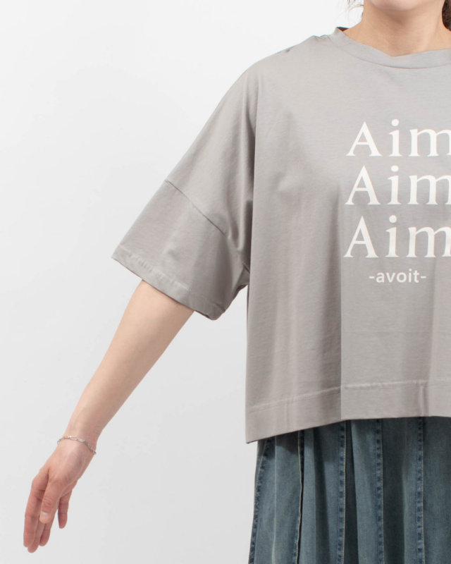 980-25110  vingtrois ドライタッチコットン AimロゴT