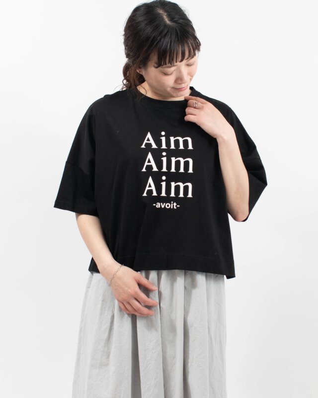 vingtrois ドライタッチコットン AimロゴT