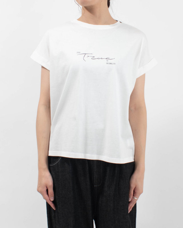 980-25139 vingtrois ドライタッチ スクリプトロゴ Tシャツ