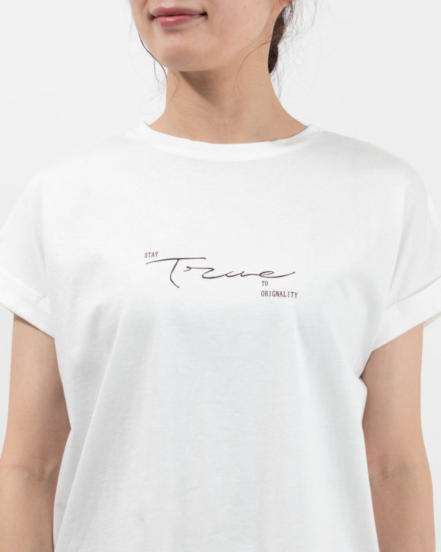 980-25139 vingtrois ドライタッチ スクリプトロゴ Tシャツ