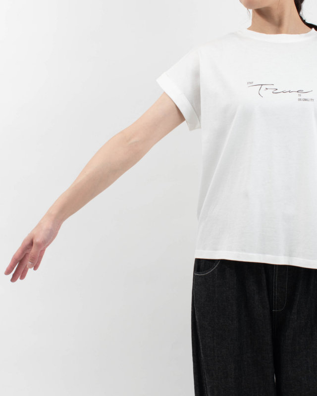 980-25139 vingtrois ドライタッチ スクリプトロゴ Tシャツ
