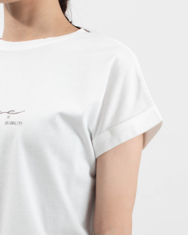980-25139 vingtrois ドライタッチ スクリプトロゴ Tシャツ