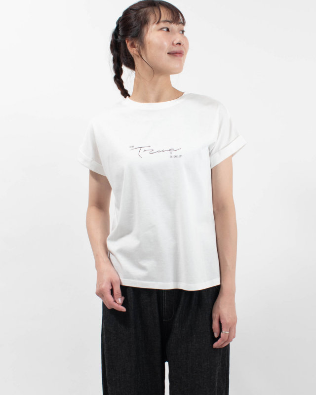 980-25139 vingtrois ドライタッチ スクリプトロゴ Tシャツ