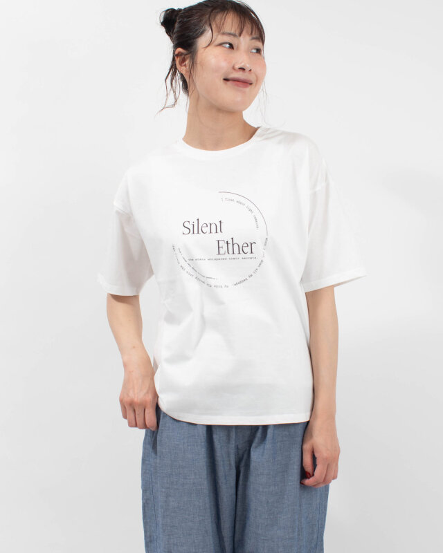 vingtrois ドライタッチコットン サークルロゴT