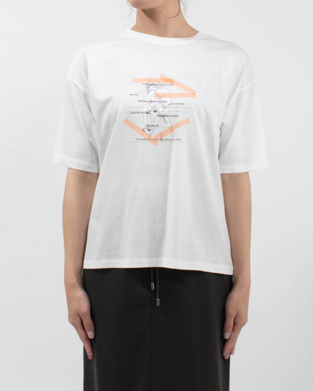 980-25167　vingtrois ドライタッチコットン イラストTシャツ