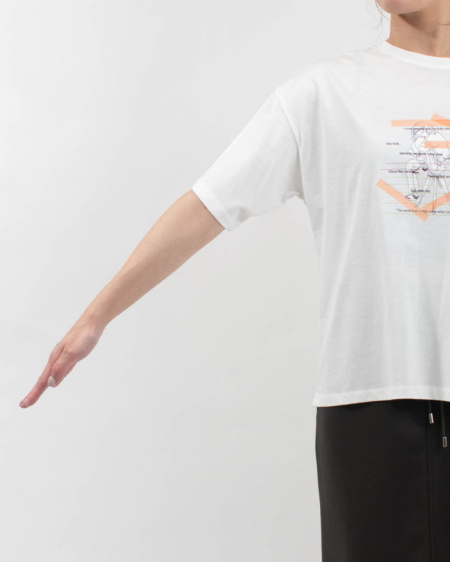 980-25167　vingtrois ドライタッチコットン イラストTシャツ