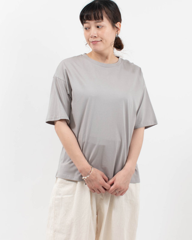 980-25173 vingtrois ドライタッチコットン スタンダード 無地Tシャツ