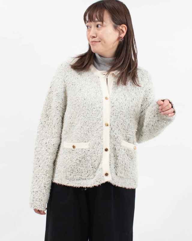 986-14181 vingtrois ファンシーヤーン ツイード風ジャケット