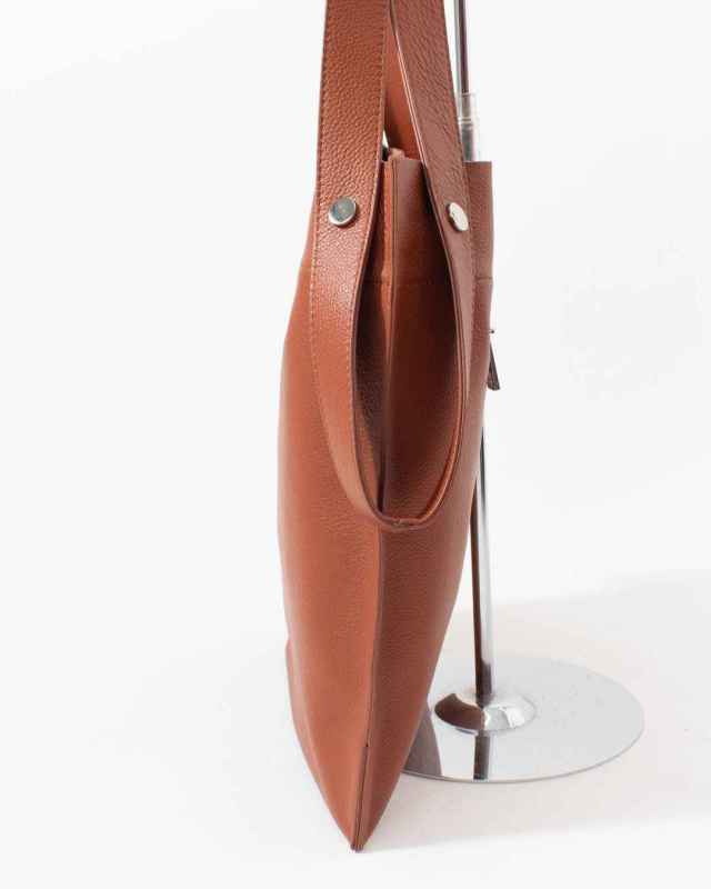 B-22197  BEAURE カウレザー 2デザインハンドル 薄マチA4トート