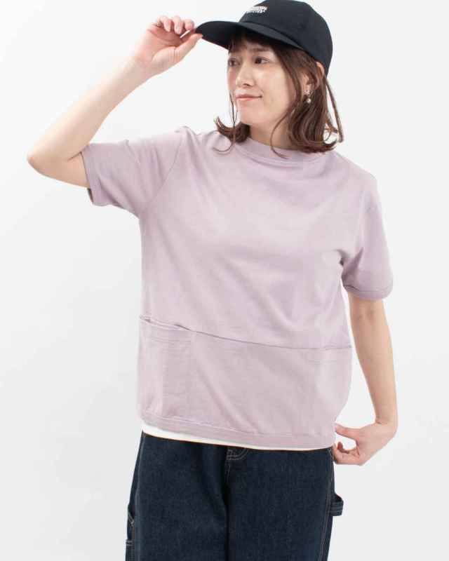 B-491001  BLUE LAKE MARKET アメリカンドライ天竺||サイドポケットTee