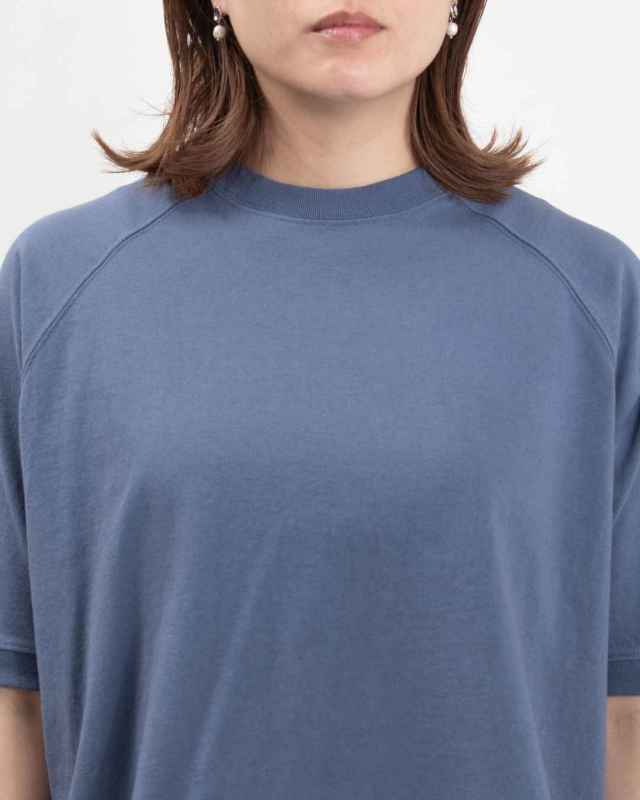 B-491002 BLUE LAKE MARKET アメリカンドライ天竺||ラグランプルオーバー