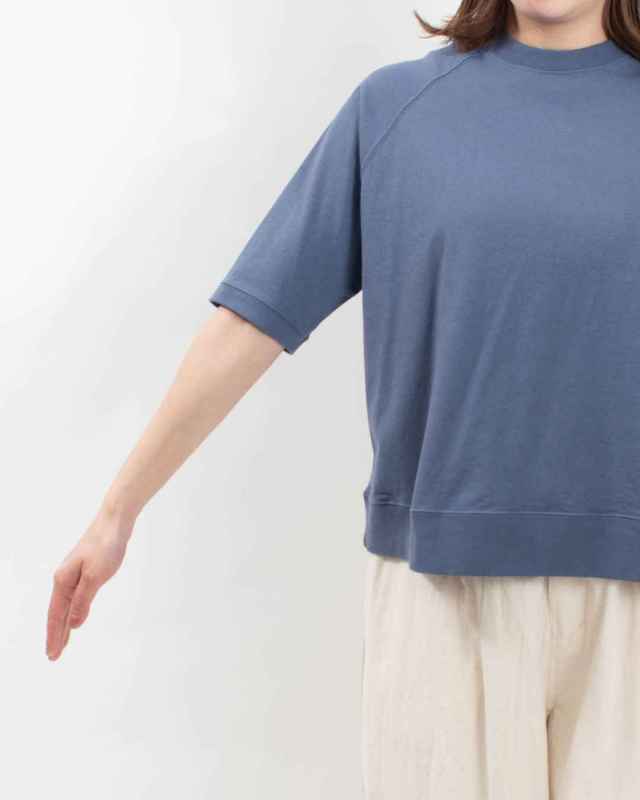 B-491002 BLUE LAKE MARKET アメリカンドライ天竺||ラグランプルオーバー