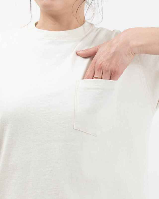 B-491006  BLUE LAKE MARKET アメリカンドライ天竺||バックプリントポケットTee