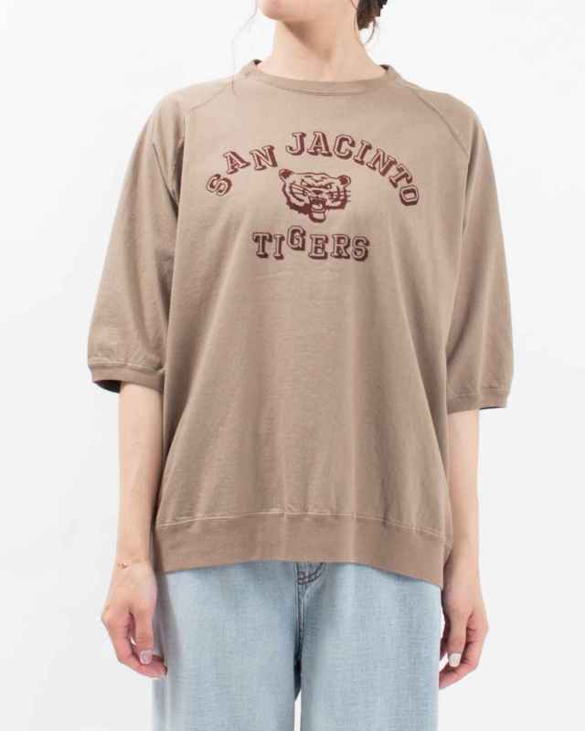 BLUE LAKE MARKET ブルーレイクマーケット 17/-BD天竺ラグランプリントプルオーバー（SAN JACINTO TIGERS） B-491010 レディース ナチュラル 服 30代 40代 50代 BLUE LAKE MARKET ブルーレイクマーケット 17/-BD天竺ラグラン