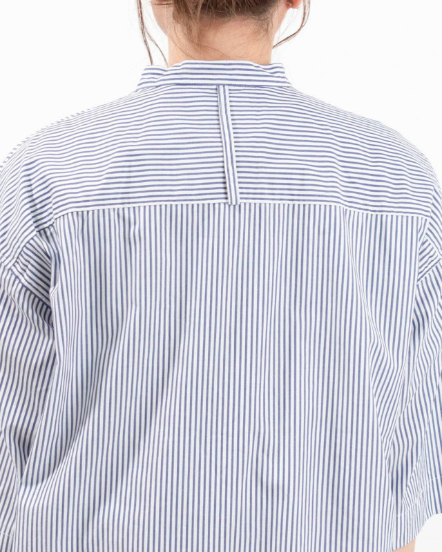 BLUE LAKE MARKET ブルーレイクマーケット 50/-ブロード/ストライプ/ギンガム ヘムラウンドシャツ B-500015 レディース ナチュラル オフィス 服 30代 40代 50代 BLUE LAKE MARKET 50/-ブロード/ストライプ/ギンガム ヘム