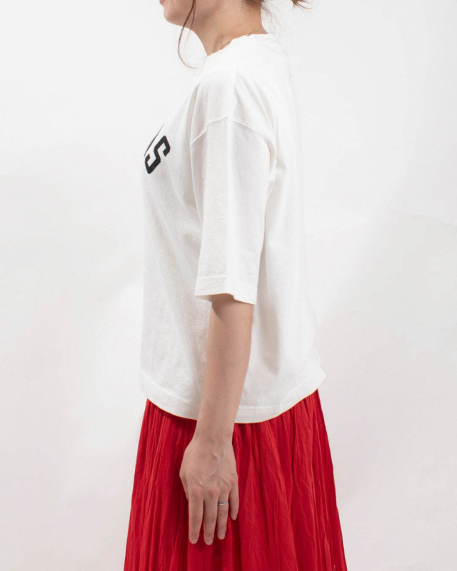 B-501001　BLUE LAKE MARKET アメリカンドライ天竺|||6分袖ボックスプリントTee<SPARTANS22>