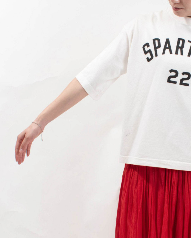 B-501001　BLUE LAKE MARKET アメリカンドライ天竺|||6分袖ボックスプリントTee<SPARTANS22>