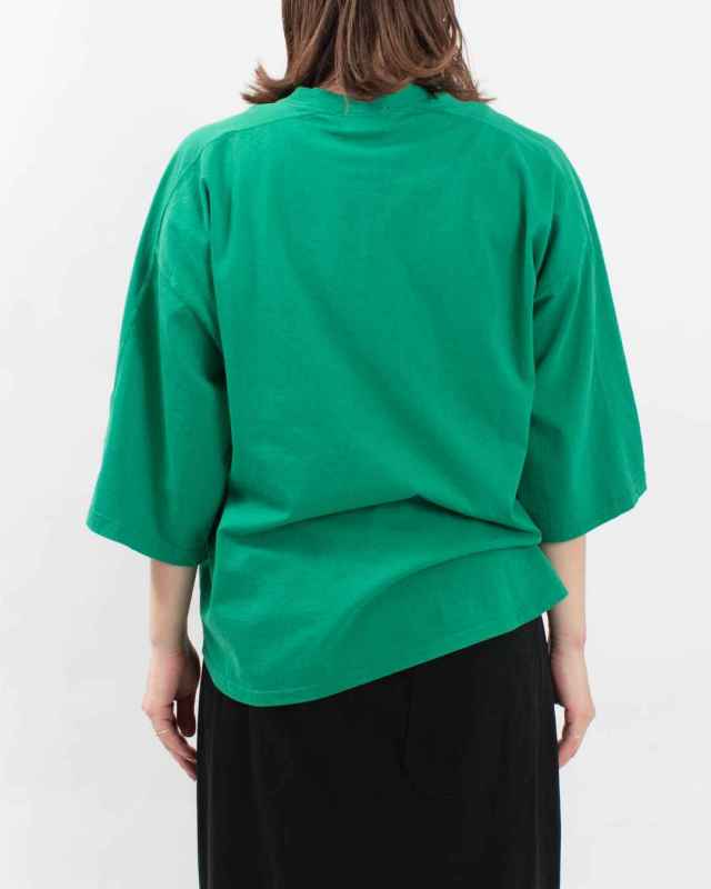 B-502015 BLUE LAKE MARKET 26/1BDTOP度詰天竺パネルスリーブプリントTee<ANIMALS SPIRITS>