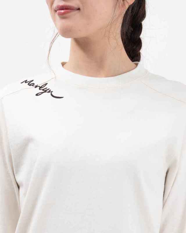 B-502019  BLUE LAKE MARKET アメリカンドライ天竺||刺繍ヨークプルオーバー