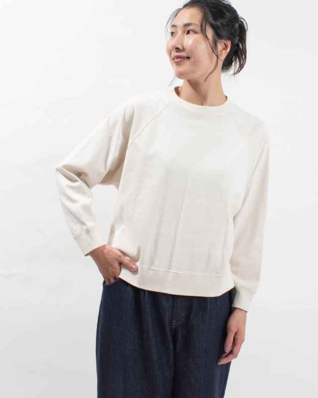 B-512015 BLUE LAKE MARKET アメリカンドライ天竺||ラグランプルオーバー