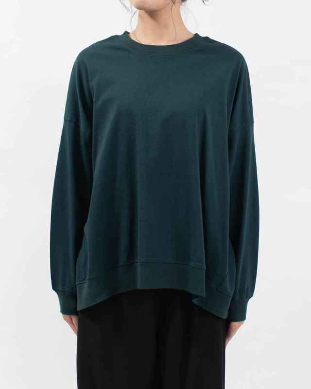 B-512016 BLUE LAKE MARKET アメリカンドライ天竺||バックスリットプルオーバー