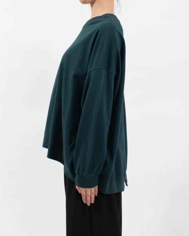 B-512016 BLUE LAKE MARKET アメリカンドライ天竺||バックスリットプルオーバー